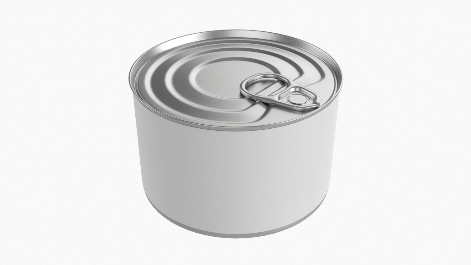Lata de aluminio de metal de hojalata redonda para alimentos enlatados 018 Modelo 3D .c4d .max .obj .3ds .fbx .stl .blend 