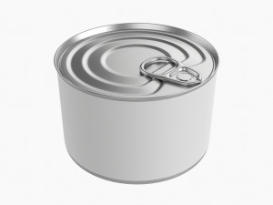 Canned Food Round Tin Metal Aluminum Can 018 3D Model