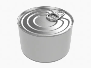 Lata de aluminio de metal de hojalata redonda para alimentos enlatados 018 Modelo 3D
