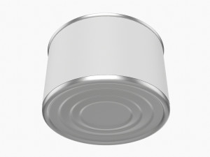 Canned Food Round Tin Metal Aluminum Can 018 Model 3D
