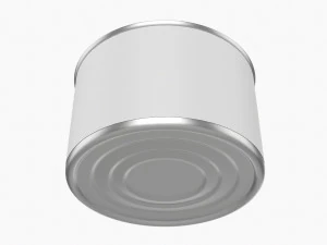 Lata de aluminio de metal de hojalata redonda para alimentos enlatados 018 Modelo 3D