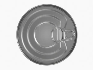 Lata de aluminio de metal de hojalata redonda para alimentos enlatados 018 Modelo 3D