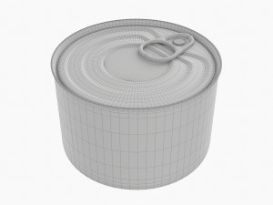 Canned Food Round Tin Metal Aluminum Can 018 Model 3D