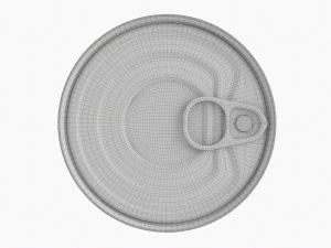 Lata de aluminio de metal de hojalata redonda para alimentos enlatados 018 Modelo 3D