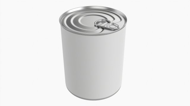 Canned Food Round Tin Metal Aluminum Can 019 Modelo 3D .c4d .max .obj .3ds .fbx .stl .blend 