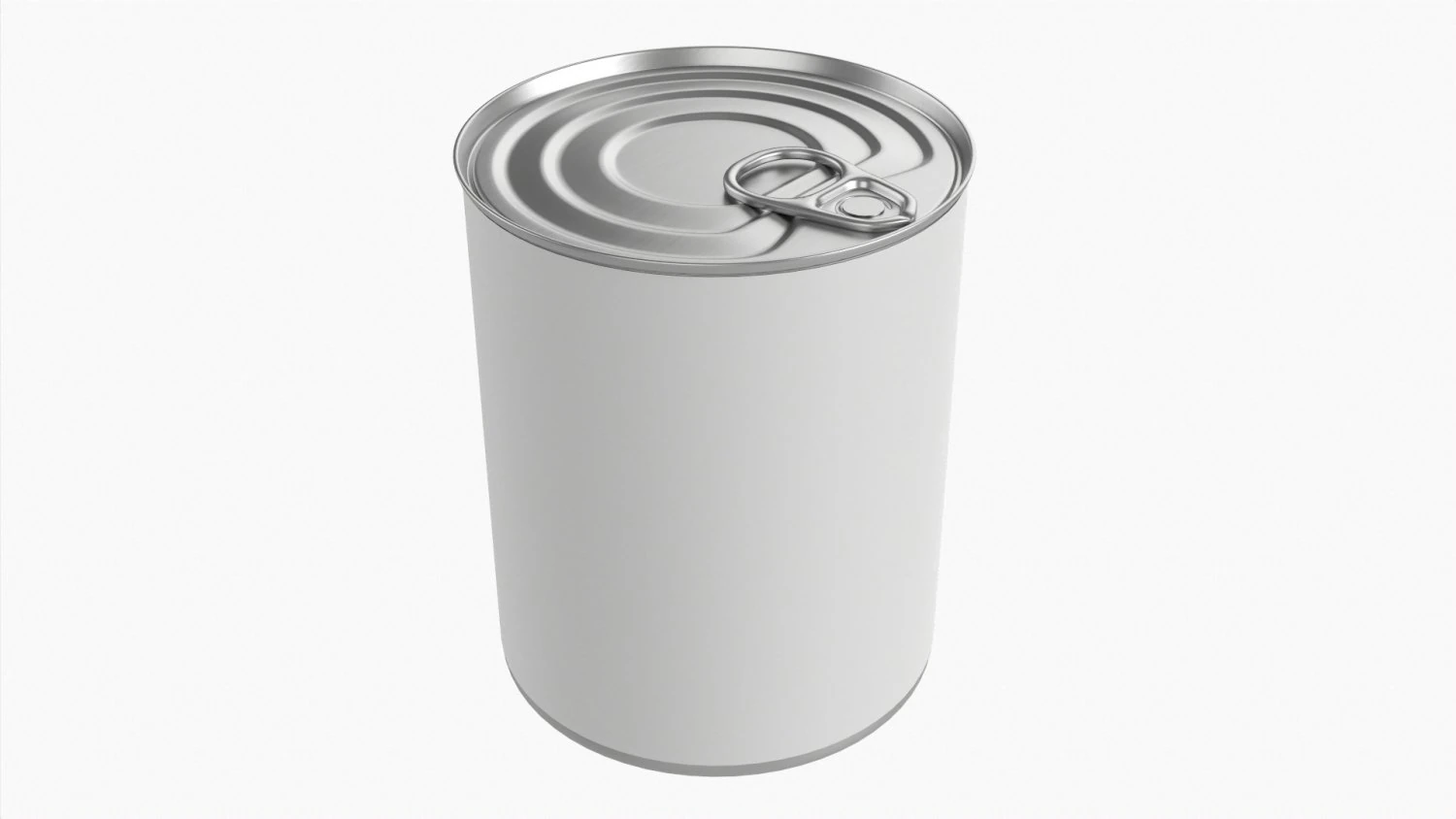 Canned Food Round Tin Metal Aluminum Can 019 3D Model .c4d .max .obj .3ds .fbx .stl .blend 