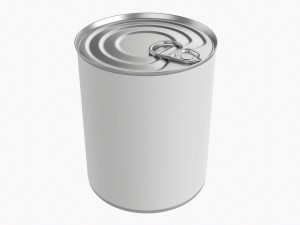 Canned Food Round Tin Metal Aluminum Can 019 3D Model