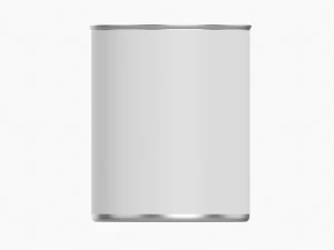 Canned Food Round Tin Metal Aluminum Can 019 3D Model