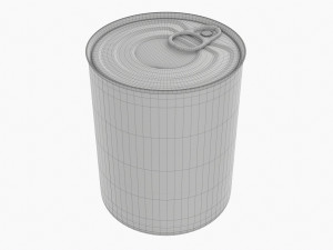 Canned Food Round Tin Metal Aluminum Can 019 Modelo 3D