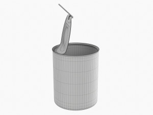 Canned Food Round Tin Metal Aluminum Can 019 Open 3D-Modell
