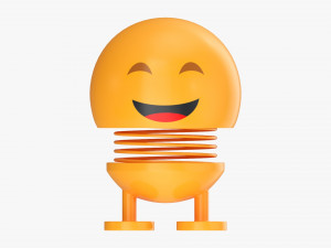 Car Spring Toy Figure 01 Smile Happy Modelo 3D