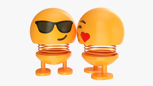 Car Spring Toy Figure Kiss 3D 모델 .c4d .max .obj .3ds .fbx .stl .blend 