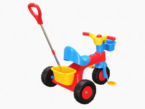 Children Trike Tricycle With Parent Handle 3D Model