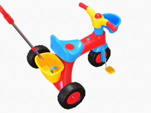 Children Trike Tricycle With Parent Handle 3D Model