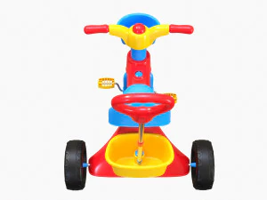Children Trike Tricycle With Parent Handle 3D Model