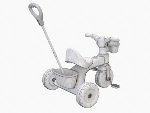 Children Trike Tricycle With Parent Handle Modelo 3D