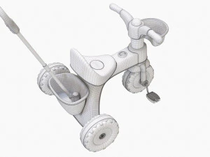 Children Trike Tricycle With Parent Handle 3D Model