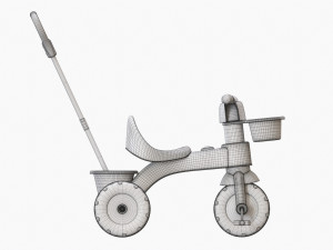 Children Trike Tricycle With Parent Handle Modelo 3D