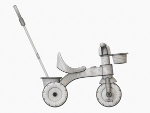 Children Trike Tricycle With Parent Handle 3D Model