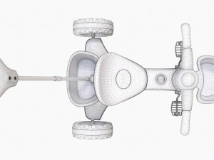 Children Trike Tricycle With Parent Handle 3D Model