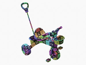 Children Trike Tricycle With Parent Handle Modelo 3D