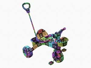 Children Trike Tricycle With Parent Handle 3D Model
