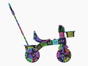 Children Trike Tricycle With Parent Handle Modelo 3D
