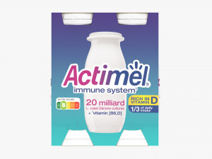 Danone Actimel Bottles 4-Pack 3D 模型