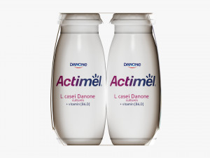 Danone Actimel Bottles 4-Pack 3D 模型