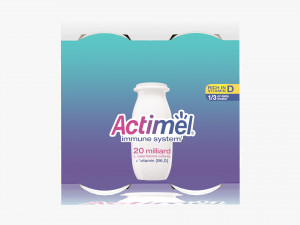 Danone Actimel Bottles 4-Pack 3D 模型