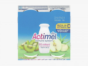 Danone Actimel Bottles 4-Pack Kiwi Modèle 3D