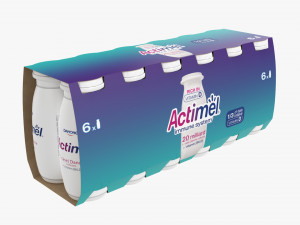Danone Actimel Bottles 12-Pack 3D Model