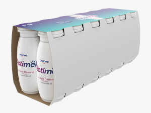 Danone Actimel Bottles 12-Pack Modello 3D