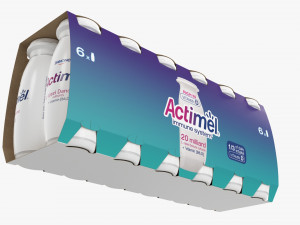 Danone Actimel Bottles 12-Pack Modello 3D