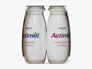 Danone Actimel Bottles 12-Pack Modello 3D