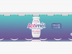Danone Actimel Bottles 12-Pack Modello 3D