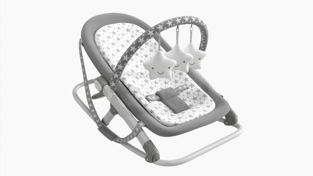 Fold Rocker With Toys 3D Модель .c4d .max .obj .3ds .fbx .stl .blend 
