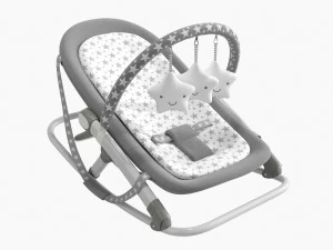 Opvouwbare rocker met speelgoed 3D Model