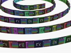 Rotolo di strisce LED Modello 3D