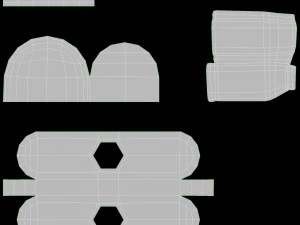 Rotolo di strisce LED Modello 3D