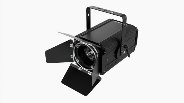 Led Theatre Spotlight 3D Model .c4d .max .obj .3ds .fbx .stl .blend 