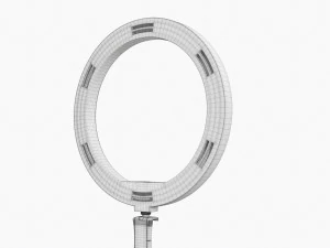 Live Streaming Tripod With Lamp 01 3D Model