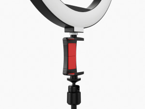Live Streaming Tripod With Lamp 02 3D Model
