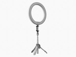Live Streaming Tripod With Lamp 02 3D Model