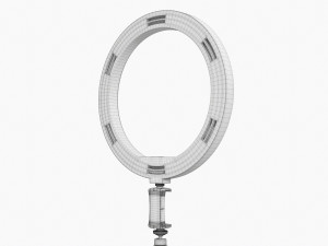 Live Streaming Tripod With Lamp 02 3D Model