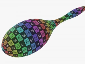 Маракаси 02 Розмальовані 3D Модель