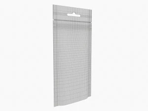 Mockup di sacchetto di plastica con custodia in Mylar 02 Modello 3D