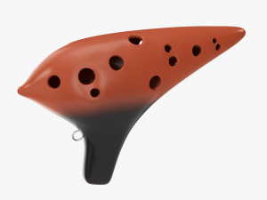 Ocarina Wind Music Instrument 3D Model