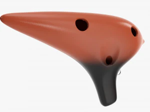 Ocarina Wind Music Instrument 3D Model