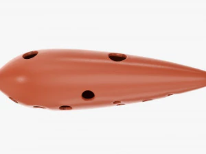Ocarina Wind Music Instrument 3D Model